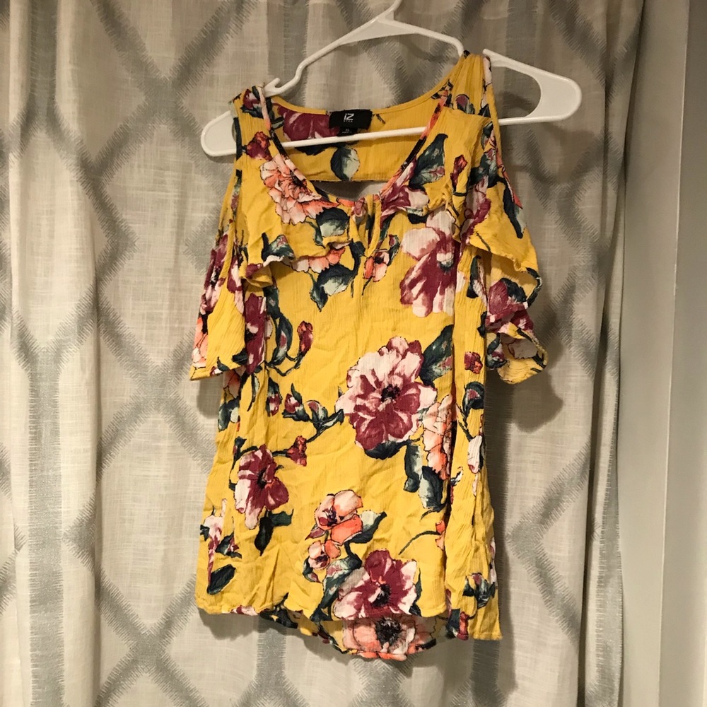 Yellow floral top